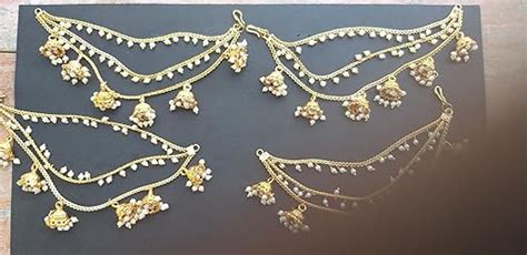 Aadita Fashion Jewellery Silver Gold Plated Long Hair Chain For Women ...