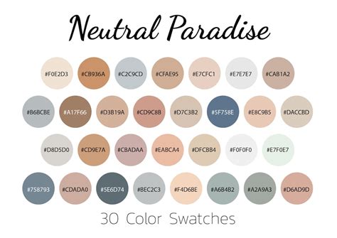 Buy Neutral Paradise, Color Swatches, Color Palette, iPad Online in ...