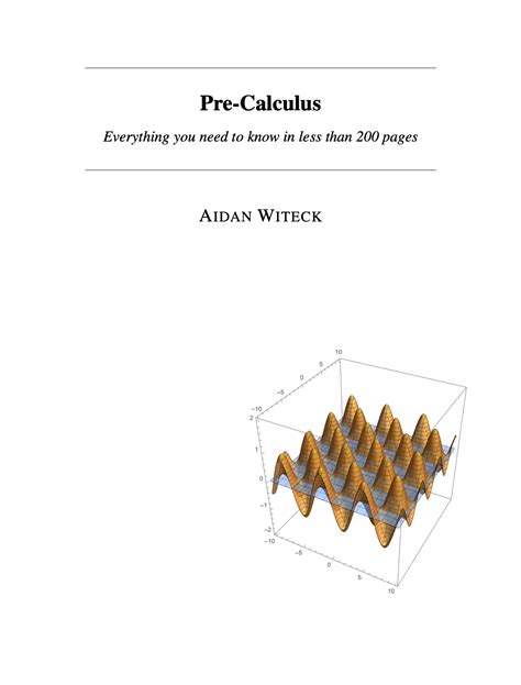 Pre-Calculus Textbook - Portfolio