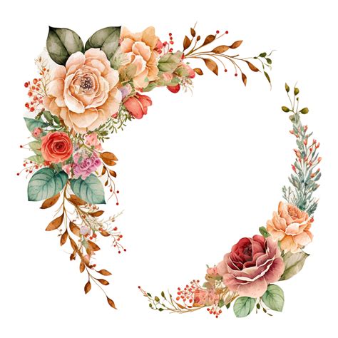 Beautiful Watercolor Flower Frame For Wedding Cards, Watercolor Flower ...