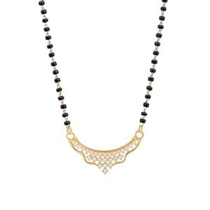 Buy MAIRA 925 Sterling Silver Kala Mani Swiss Zirconia Mangalsutra ...
