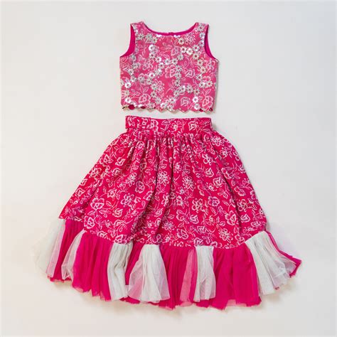 Pre Order: Pink and White Floral Printed Designer Lehenga Choli with s ...