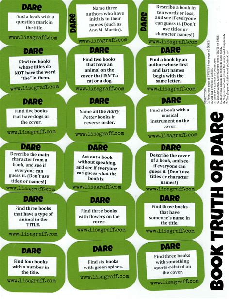 play book truth or dare! find the full game at www.lisagraff.com/double ...