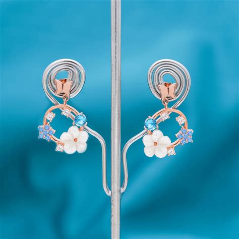 Buy 92.5 pure sliver Gold plated Danglers jewellery online – Ivanah Silver
