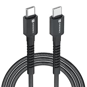 Portronics Konnect X 60W Type C to Type C Unbreakable Nylon Braided ...