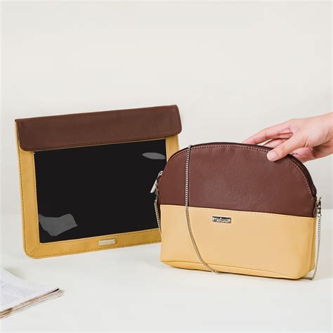 Stylish Sling Bag And File Bag Set Of 2 Beige Online - Premium Travel ...
