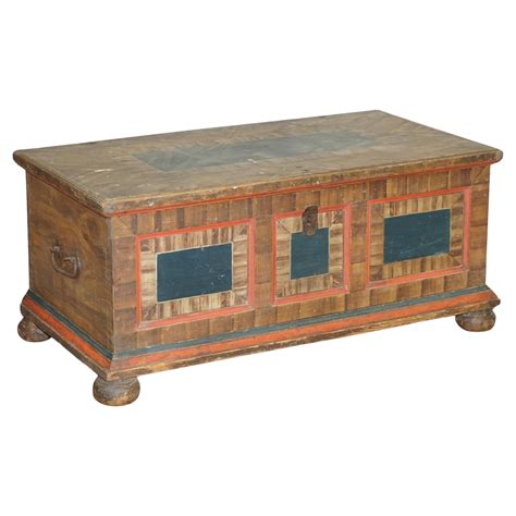 circa 1800 Extra Large Antique Original Paint German Blanket Chest ...