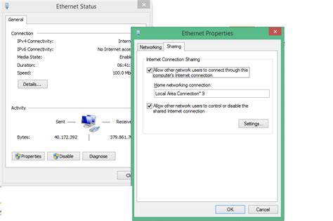 Share Internet Connection Windows 8 的图像结果