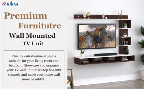 Anikaa Irina Engineered Wood Wall Mount TV Unit TV Stand TV Cabinet TV ...