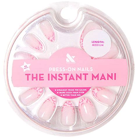 Olive & June The Instant Mani Press-On Nails Almond Medium, Pink ...