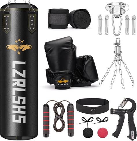 Amazon.com : Punching Bag for Adults, 4ft PU Leather 6 in 1 Heavy ...
