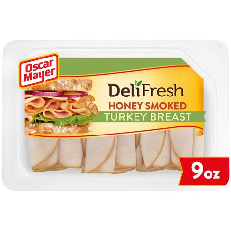 Oscar Mayer Deli Fresh Honey Smoked Turkey Breast Lunch Meat, 9 oz ...