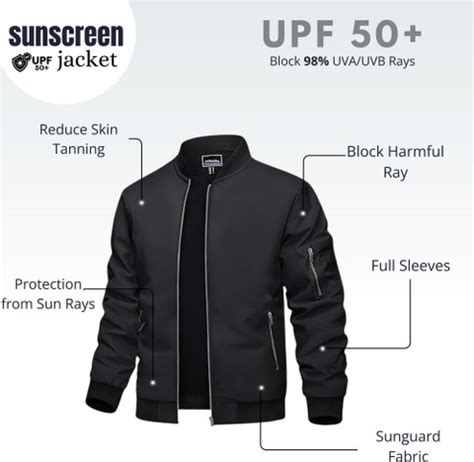 Mia Fashion Men's Sunscreen Jacket Summer Sport Gym Workout - UV ...