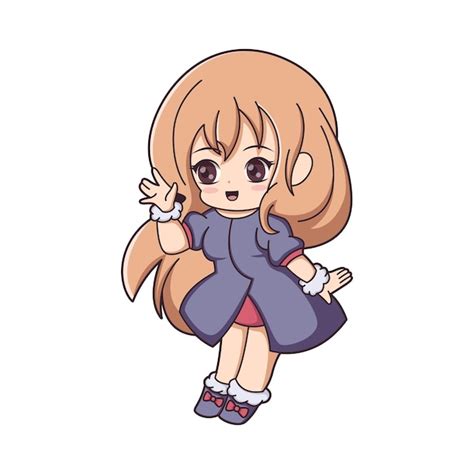 Chibi anime character design illustration | Premium Vector