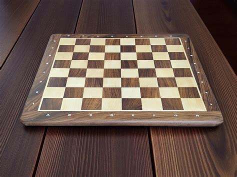21 x 21 inch Rosewood and Maple Wood FLAT Chess Board without Chess Pi ...