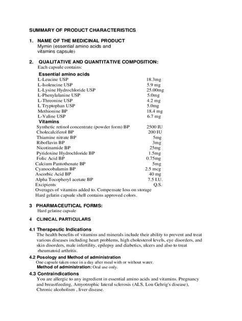 Fillable Online Essential Amino Acids - 1 Gram Per Serving Powder Blend ...