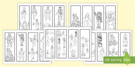Princesses and Superheroes Colouring Bookmarks - Twinkl