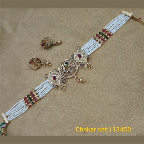 Padmawati Bangles Gold Plated Pota Stone Necklace Set – JewelEMarket