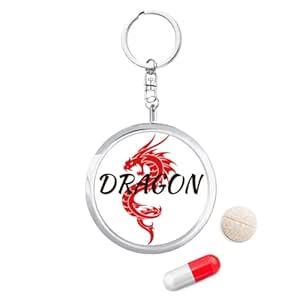 N/A Winged Animal Myth Dragon East West Case Portable Container for ...
