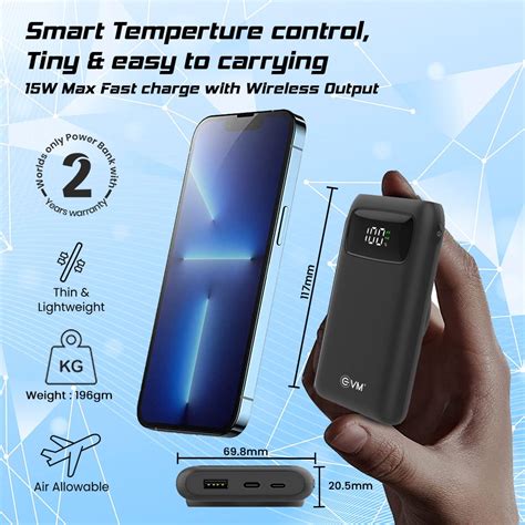 ECellStreet EVM EnMag Lithium_Polymer Power Bank 10000MAH with 15W Max