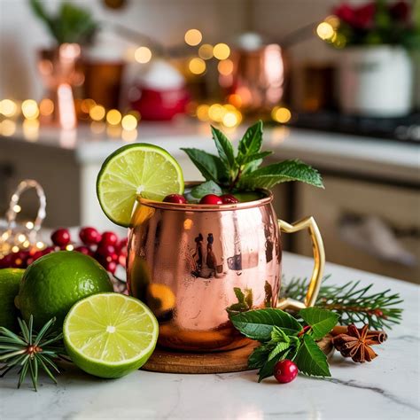 Midori Holiday Mule Cocktail Recipe - Thirsty Tales