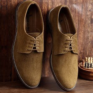 LOUIS STITCH Men's Lace up Style Italian Suede Leather Shoes Derby For ...