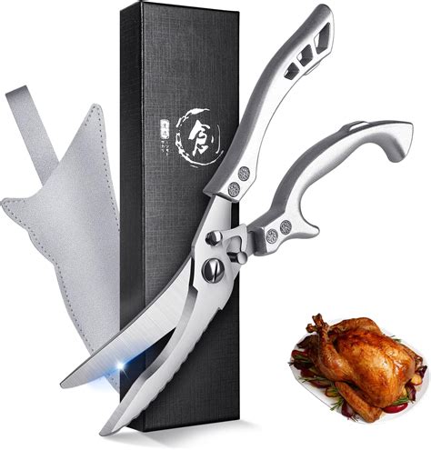 TIVOLI Heavy Duty Poultry Shears - Kitchen Shears with Serrated Edge ...