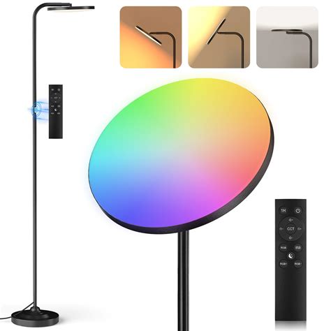 SIBRILLE RGB Floor Lamp, 36W Bright LED Standing Lamp, Stepless Dimming ...
