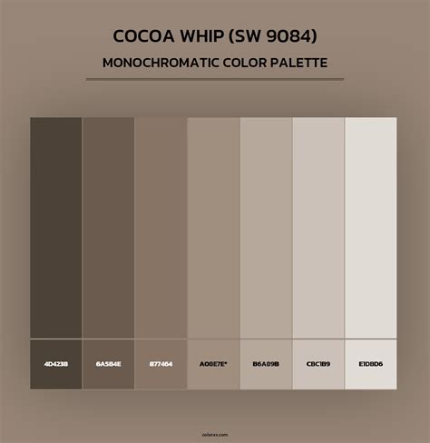 Sherwin Williams Cocoa Whip (SW 9084) Paint coordinating colors and ...