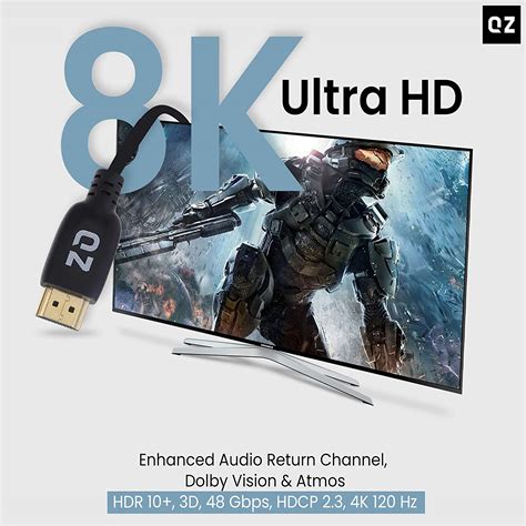 QZ HDMI To HDMI Cable | HDMI Cable 3 Meter | HDMI ARC Cable | HDMI 2.1 ...