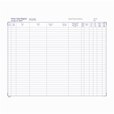 Gate Register - 144 pages, (21.2 cm x 33.5 cm) Hard Bound – Neelgagan