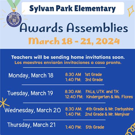 Awards Assemblies/Asambleas de Premios | Sylvan Park Elementary