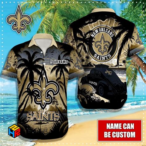 Custom Name New Orleans Saints NFL Aloha Hawaiian Shirt