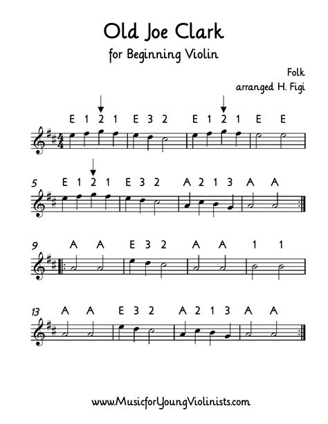 Beginners Violin Sheet Music