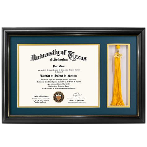 GraduationMall 11x17 Black Wood Diploma Frame with Tassel Holder for 8 ...