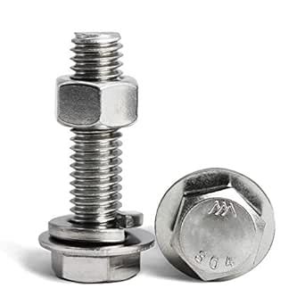 #10-24 x 2-3/4" Hex Head Bolts Screws, Nuts, Flat & Lock Washers ...