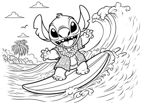 Stitch And Angel Coloring Pages - Free Printable