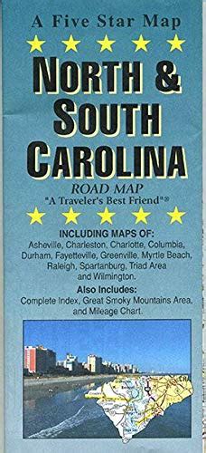 North & South Carolina, State Map : Five Star Map: Amazon.in: Books