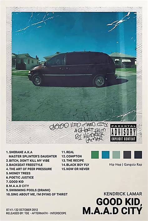 Kendrick Lamar Album Cover Good Kid Maad City