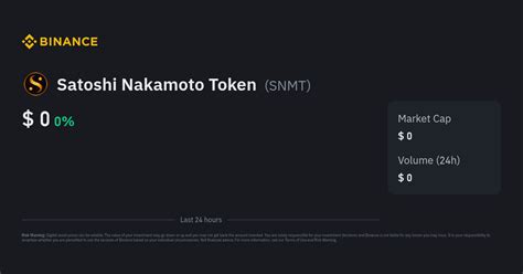 Satoshi Nakamoto Token Price | SNMT Price Index, Live Chart and INR ...