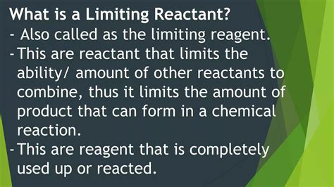 Define Limiting Reactant