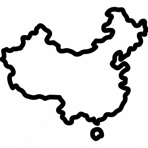 China, map, country, border, nation, region icon - Download on Iconfinder