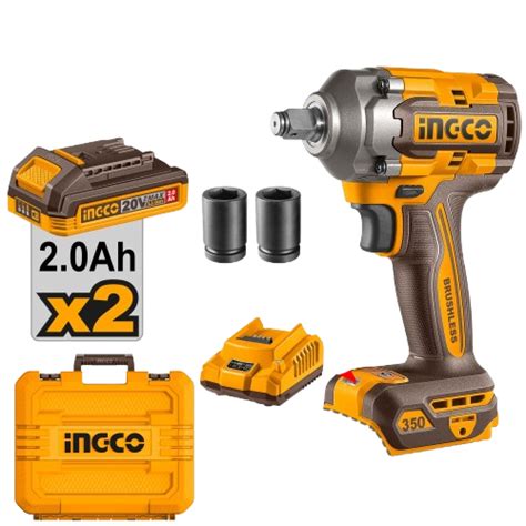 Ingco CIWLI2035 20V Cordless Impact Wrench - Brushless Motor, 350Nm To ...