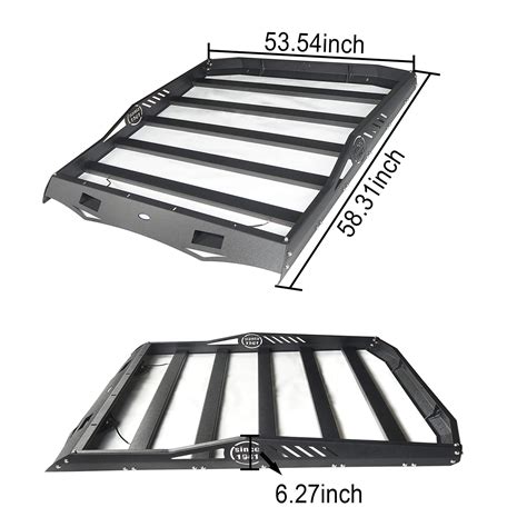 Buy u-Box JK Wrangler Roof Rack Cargo Carrier Basket w/ Wind Deflector ...