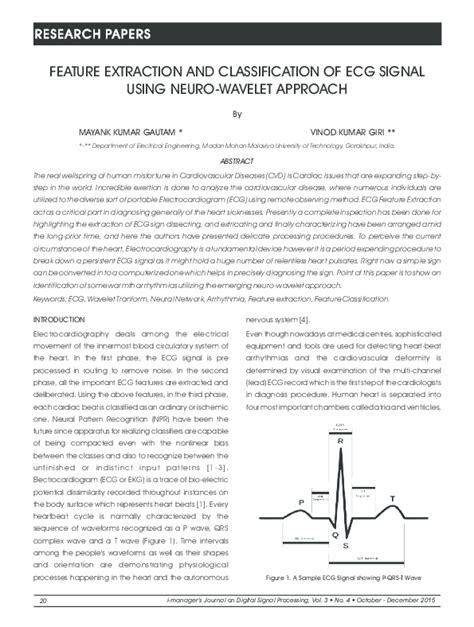 Image result for ECG Signal Feature Extraction Python