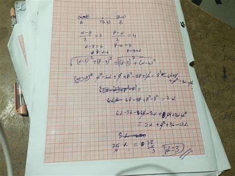 If the midpoint of line AB is (3,4) and abscissa of A is equal to ...