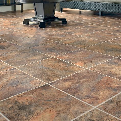 Congoleum DuraCeramic Sierra Slate 16" x 16" x 4.06mm Luxury Vinyl Tile ...
