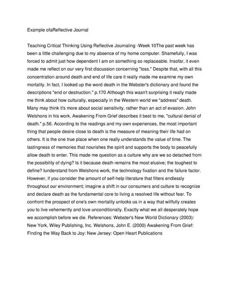 Image result for Student Journal Example