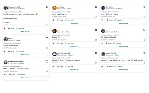 "I need that sweater," "Chama Claus" - Fans react to Alex Pereira ...