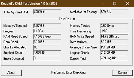PC RAM Speed Test Windows 1.0 的图像结果